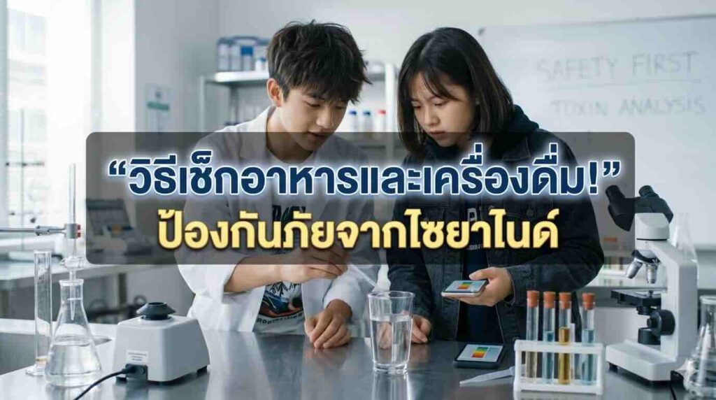 วิธีตรวจเช็กอาหารและเครื่องดื่มเพื่อป้องกันสารพิษแอมไซยาไนด์