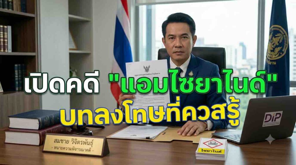 กฎหมายควบคุมสารเคมีอันตรายและผู้มีสิทธิ์ครอบครองไซยาไนด์