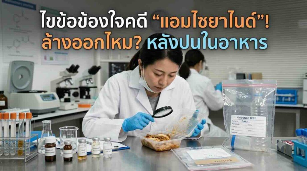 ข้อเท็จจริงการปนเปื้อนของสารไซยาไนด์ในอาหารและน้ำดื่ม