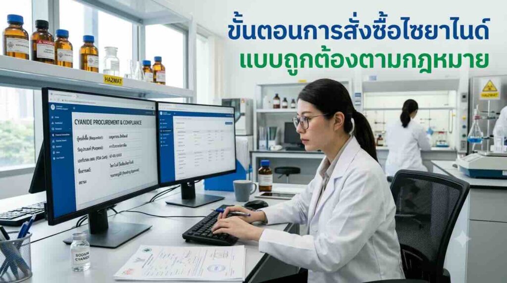 ขั้นตอนการสั่งซื้อไซยาไนด์-ขั้นตอนจัดส่งสารเคมีควบคุมวัตถุอันตราย