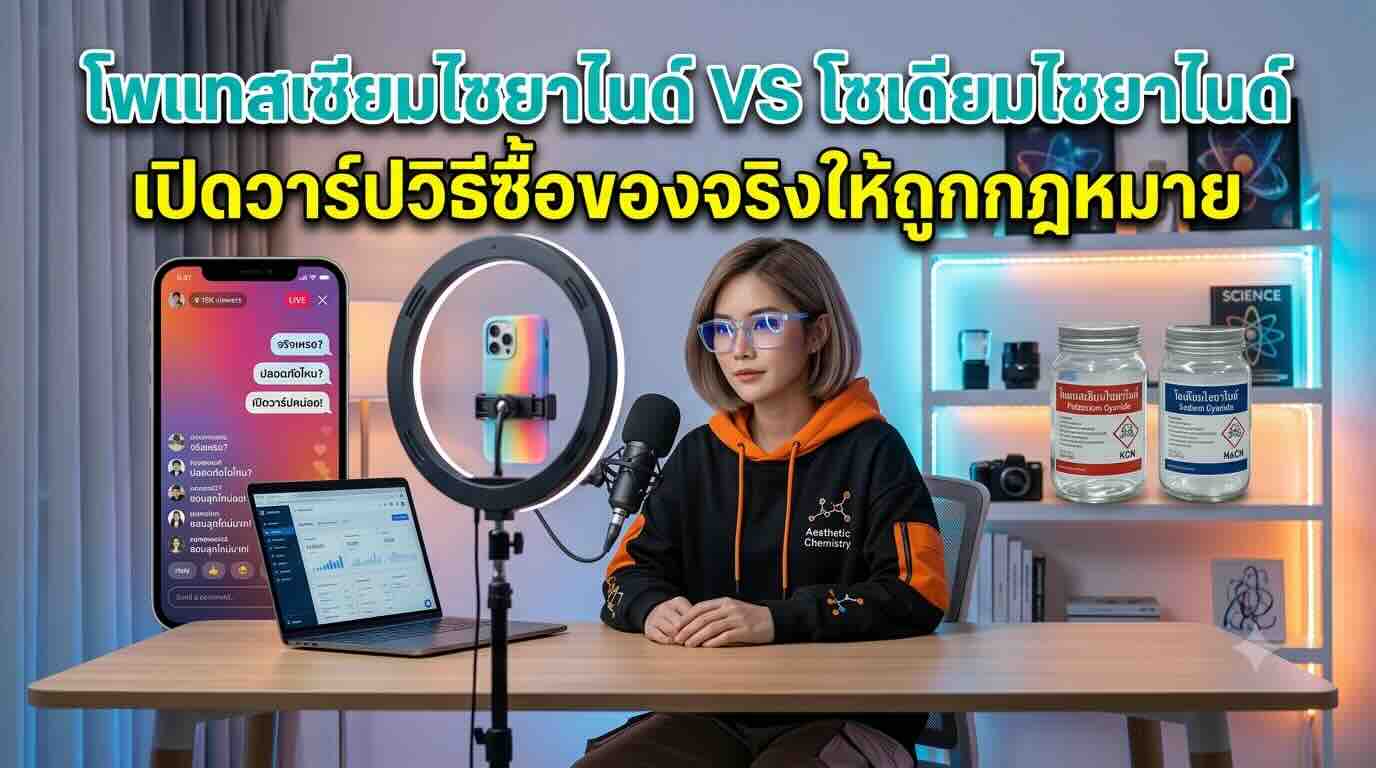 โพแทสเซียมไซยาไนด์ VS โซเดียมไซยาไนด์ ต่างกันยังไง วิธีซื้อของจริงถูกกฎหมาย