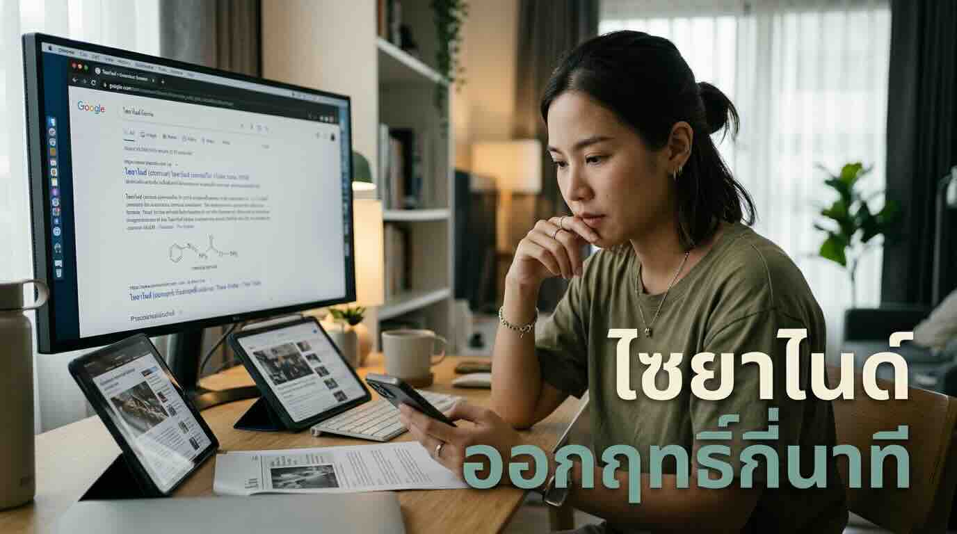 ไซยาไนด์ออกฤทธิ์กี่นาที ตารางเปรียบเทียบระยะเวลาการออกฤทธิ์ของสารเคมีไซยาไนด์