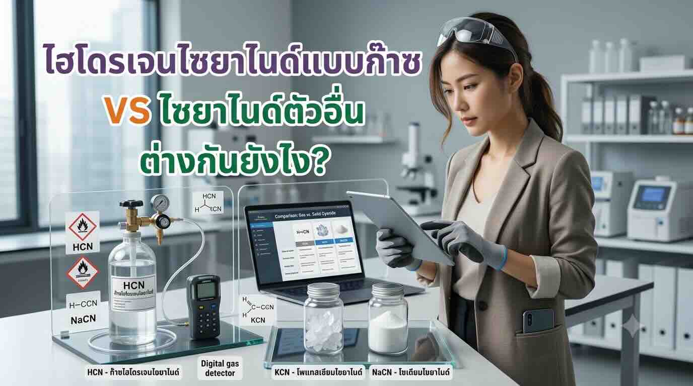 เปรียบเทียบก๊าซไฮโดรเจนไซยาไนด์และสารประกอบไซยาไนด์ B2B